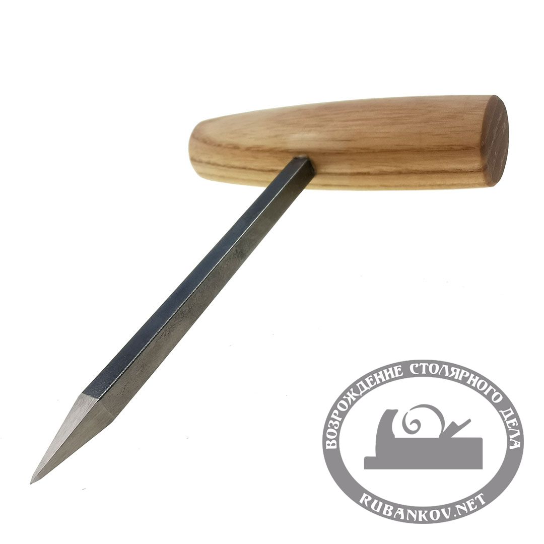 Шило ПЕТРОГРАДЪ, T-образное, 80мм, прямой клинок