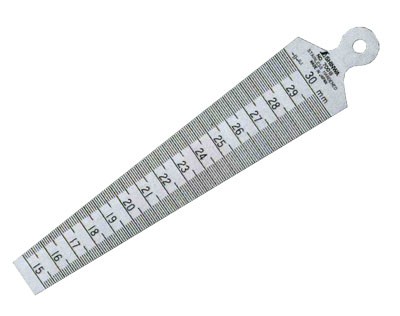 Линейка конусная, Shinwa, для определения диаметров отверстий от 15 до 30мм