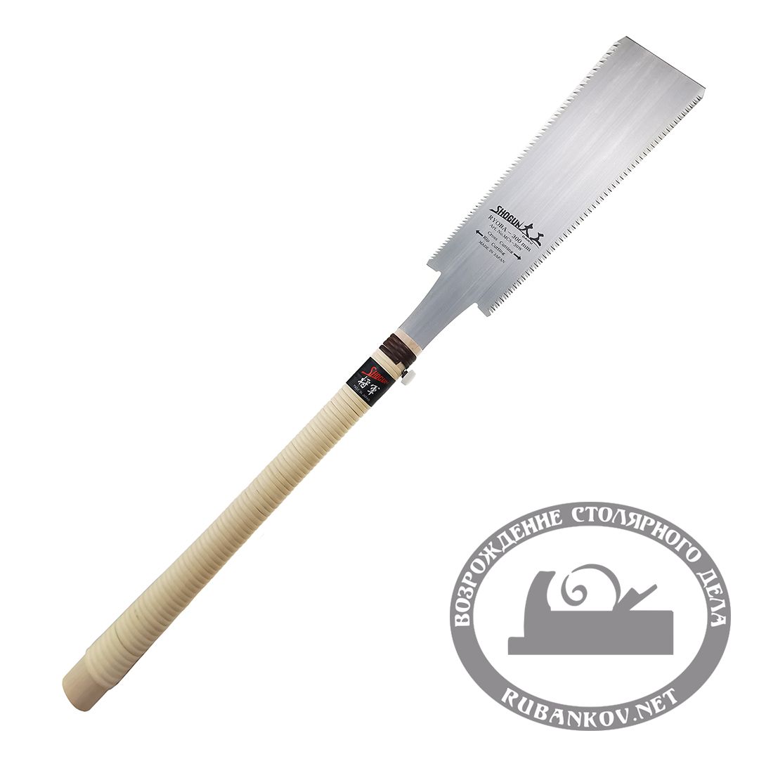 Пила Shogun Ryoba Premium, Rip/Cross, 300мм, деревянная рукоять