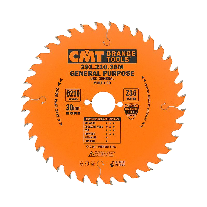 Диск пильный 220x30x2,8/1,8 15° 15° ATB Z=36 CMT 291.220.36M