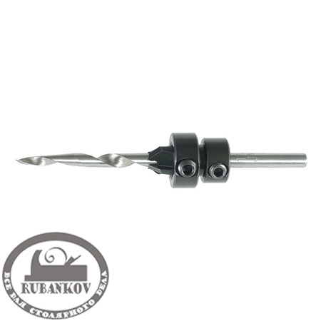 Сверло конусное с зенковочной насадкой Star-M 14, D4.4мм (11/64', #8)