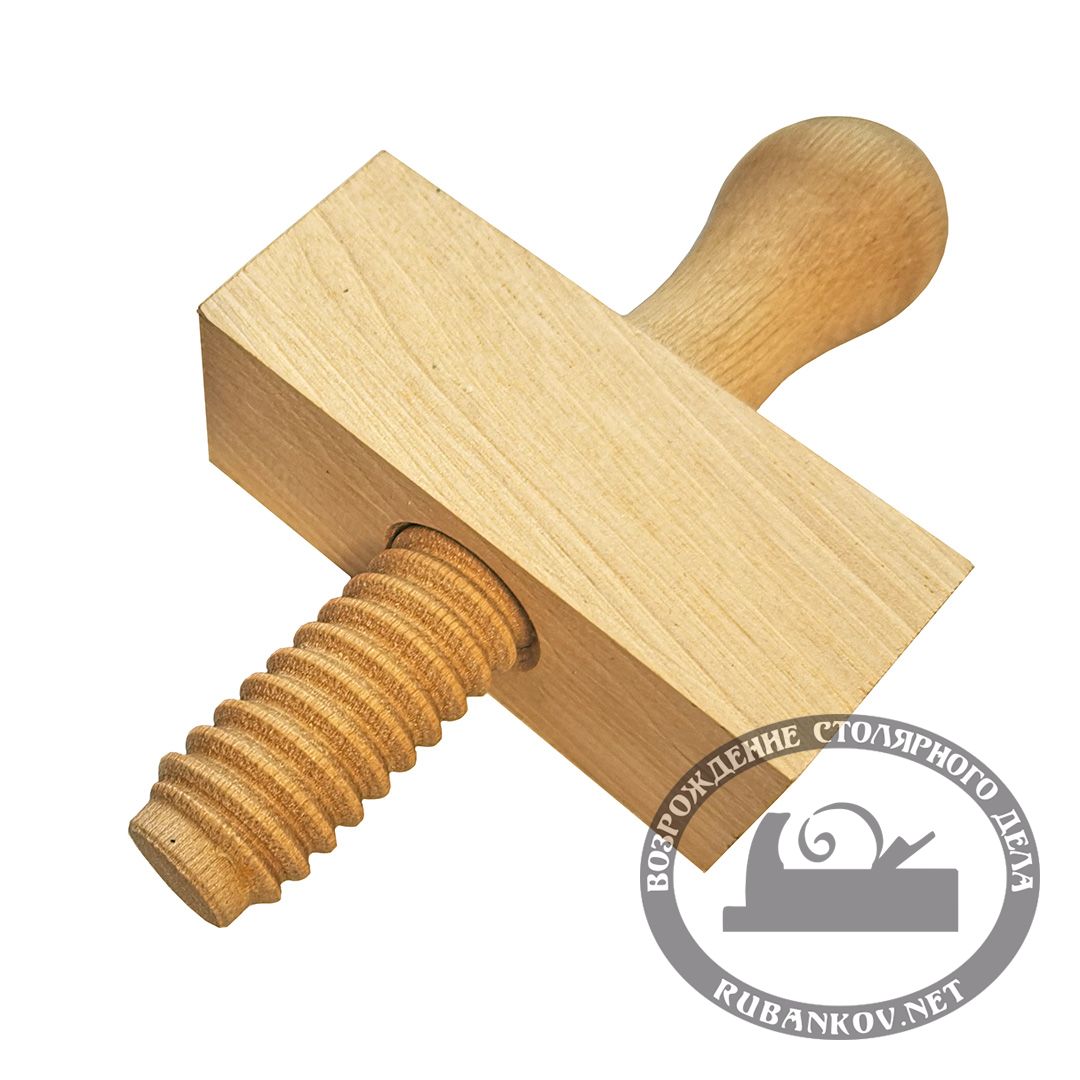 Винтовая пара (винт + гайка) деревянная, D25мм