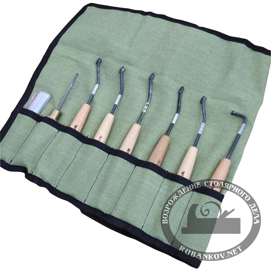 Набор инструментов для чекеринга, N2, 60°/20линий, 8 предметов