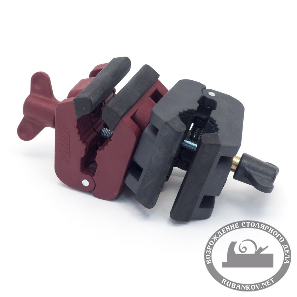 Зажим Piher MultiClamp для распорок MultiProp, двойной поворотный (красный + чёрный)
