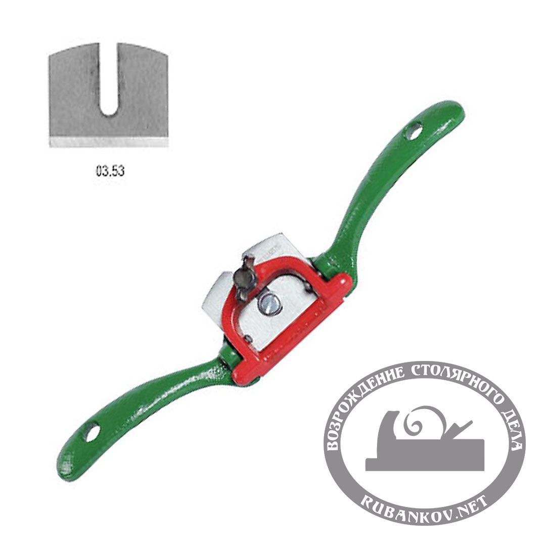 Стружок Kunz N53, с изменяемым ротком, плоская колодка с прямым лезвием