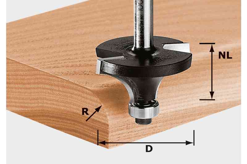 Скругляющая фреза HW S8 D22,7/R5 KL