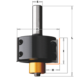 Фреза четвертная (нижн. подш.), смен.ножи HM Z2 S=12 D=50,8x28 Z2 RH CMT 660.990.11