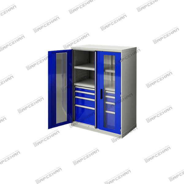 Шкаф инструментальный с дверцами со стеклом TRIUMF-Heavy ШИ.20402С