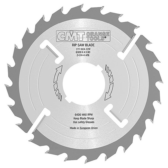 Диск пильный 300x30x4,0/2,8 18° 10° ATB Z=24+4 CMT 277.024.12M