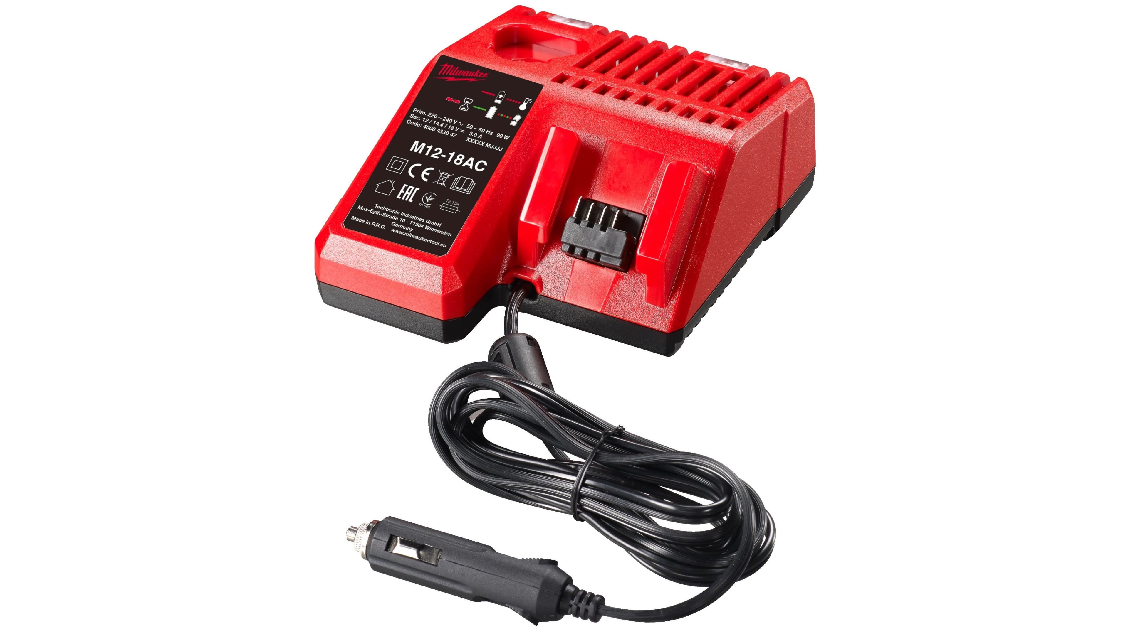 Зарядное устройство (автомобильное) Milwaukee M12-M18 AC Зарядное устройство (автомобильное) Milwaukee M12-M18 AC