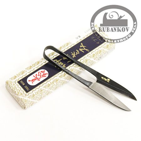 Ножницы японские пружинные 105/45мм, чёрные