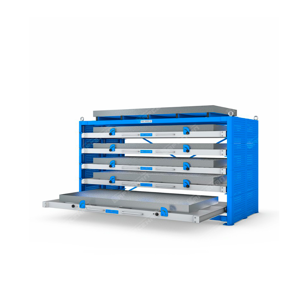 Стеллаж для горизонтального хранения листового металла  5 платформ