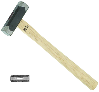 Молоток японский, 8-гранный, твёрдосплавный боёк, двусторонний, 375г/330мм