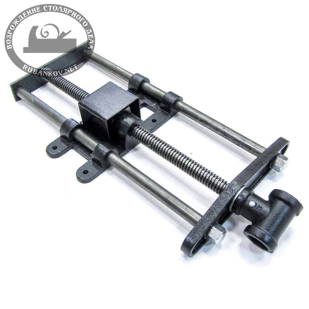 Винт для верст. тисков, с двумя направляющими, D28мм, 550/335мм, быстрозажимной