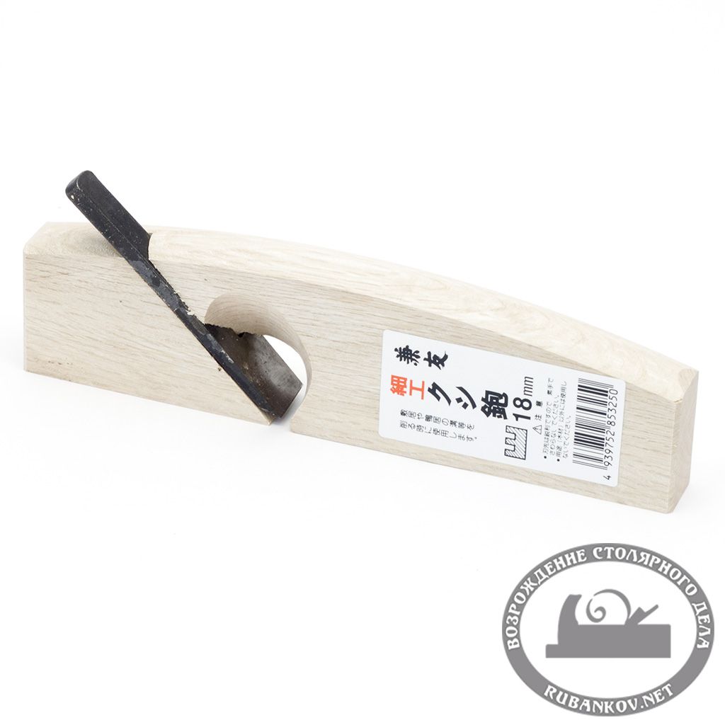 Рубанок яп. зензубель, 180/18мм, белый дуб
