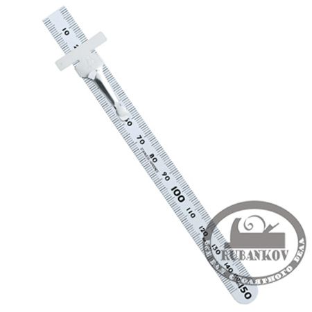 Линейка с клипсой, Shinwa, 15см