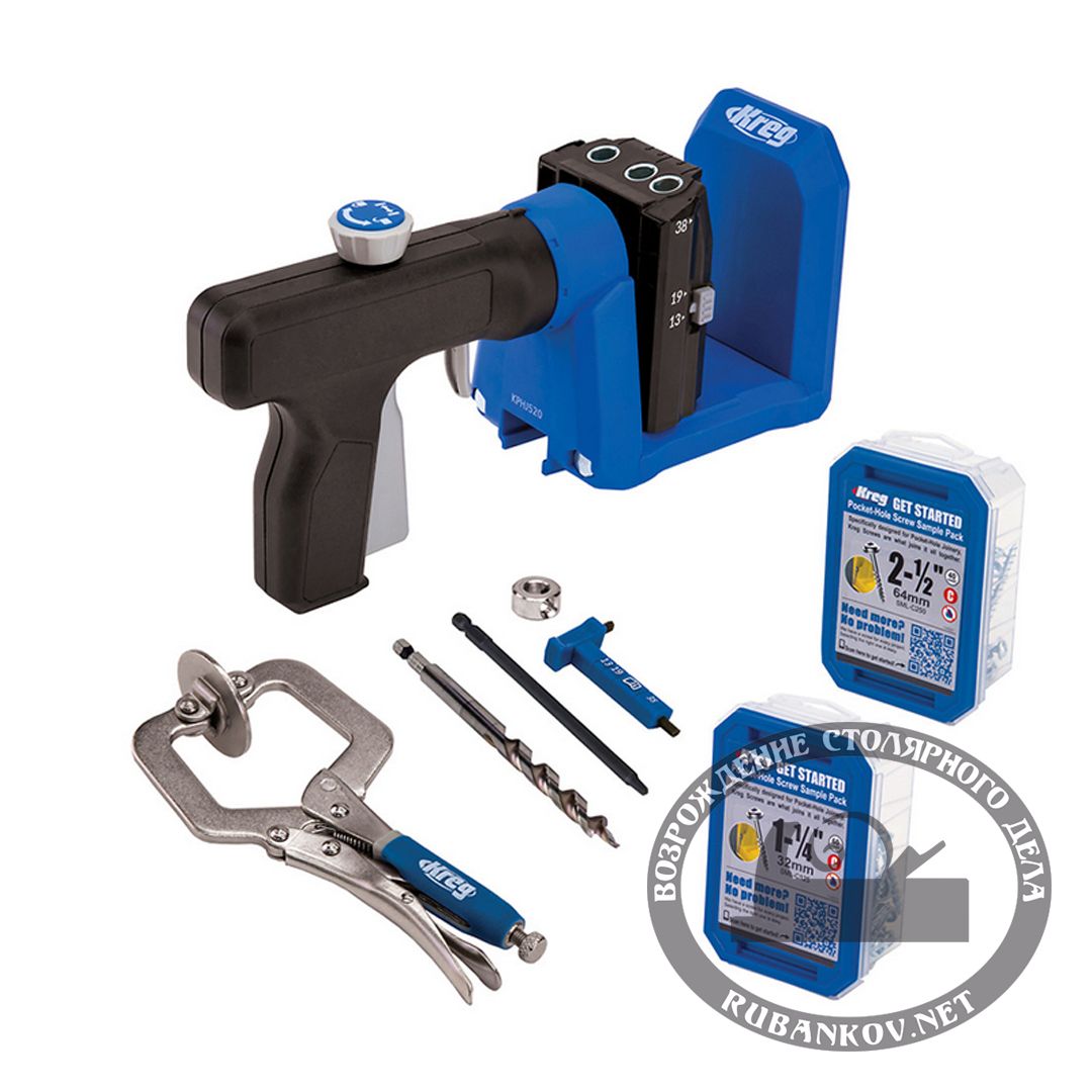 Кондуктор сверлильный Kreg Pocket-Hole Jig 520, с клещами