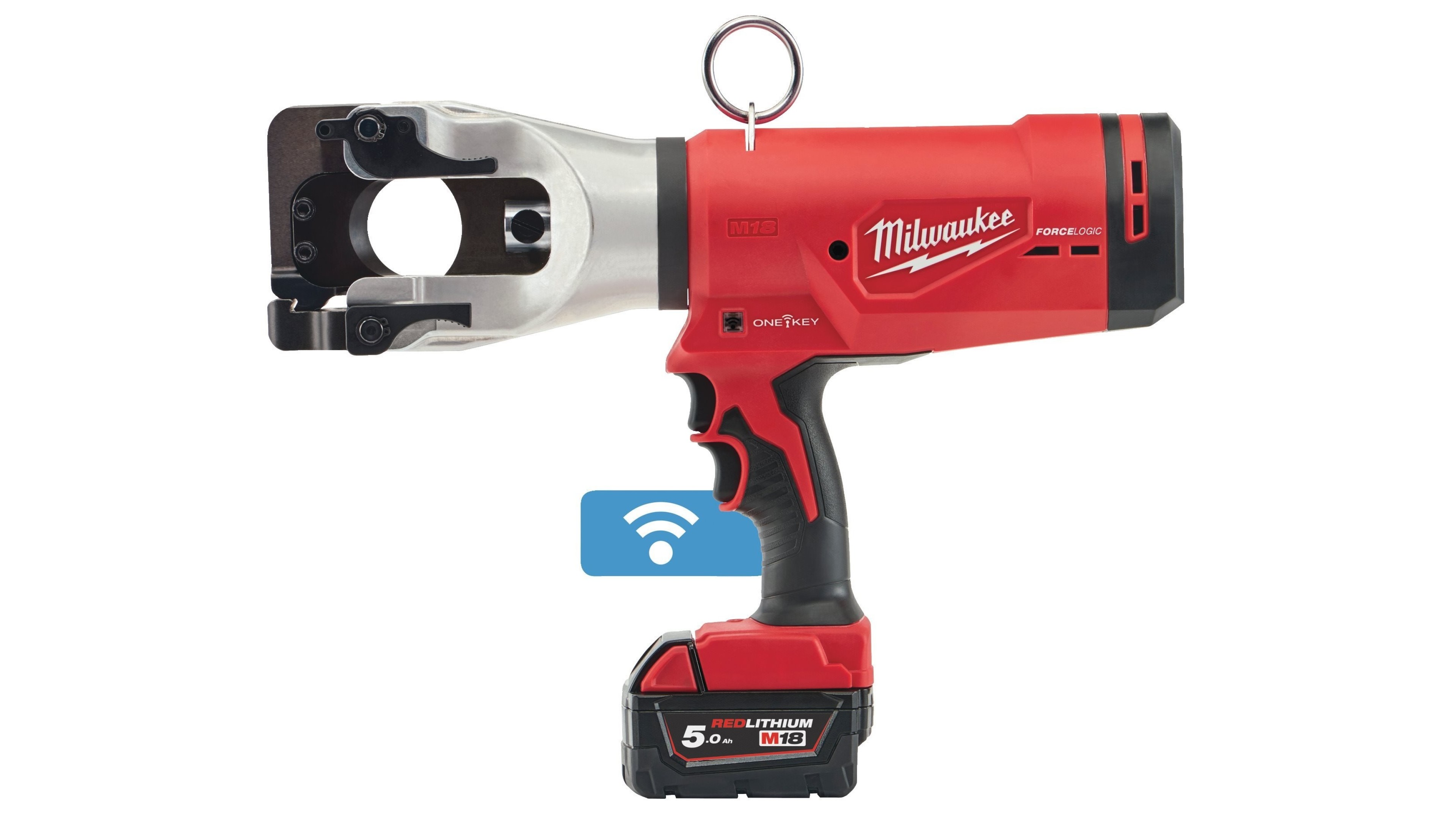 Аккумуляторный гидравлический резак для высоковольтных проводов Milwaukee FORCE LOGIC M18 HCC45-522C ONE-KEY Аккумуляторный гидравлический резак для высоковольтных проводов Milwaukee FORCE LOGIC M18 HCC45-522C ONE-KEY