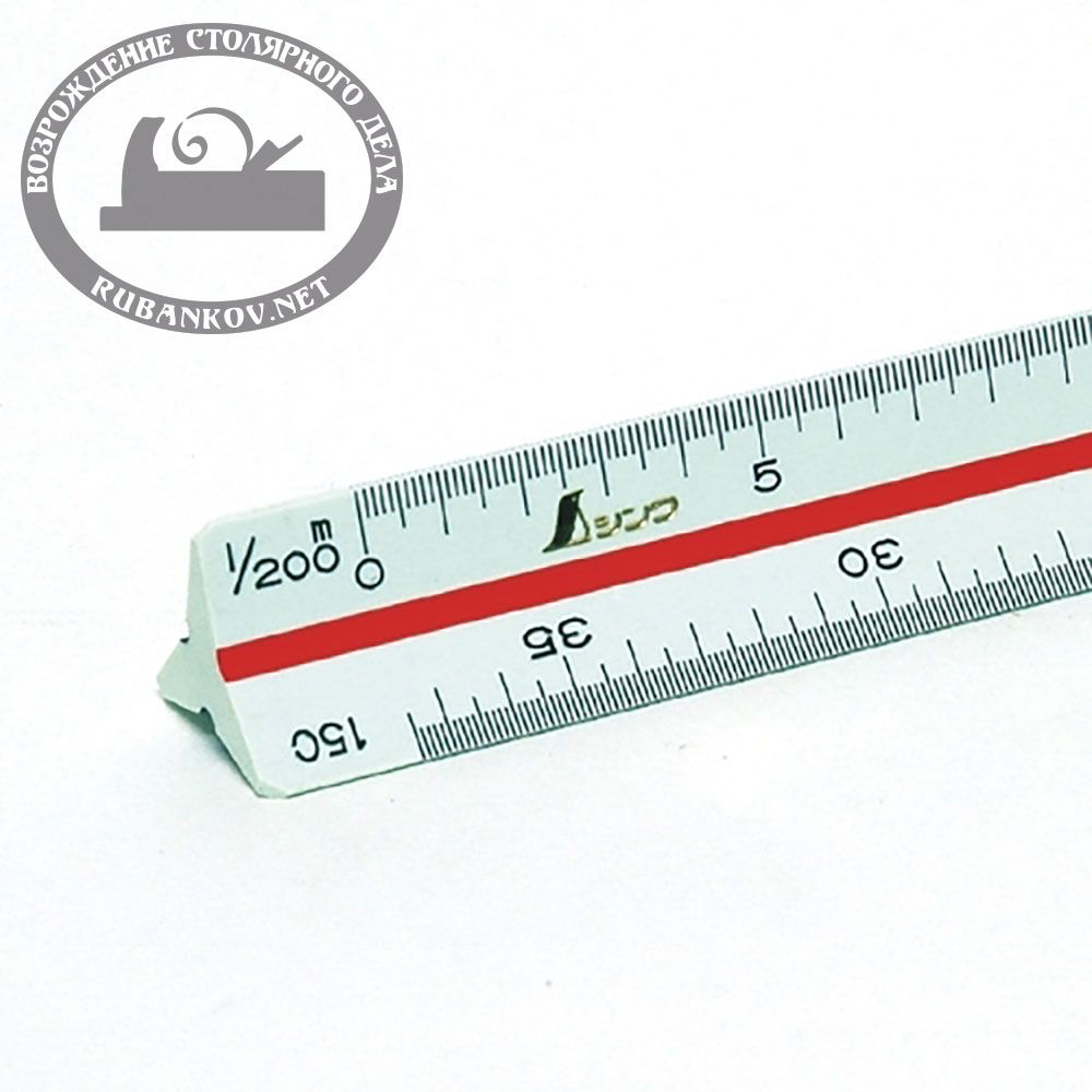 Линейка треугольная, масштабная Shinwa, 150мм