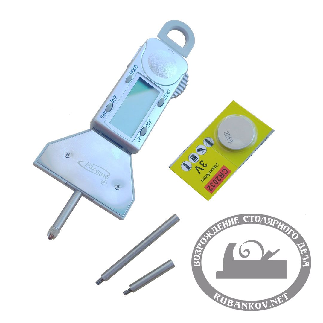 Глубиномер электронный с большим дисплеем iGaging, 0-100мм
