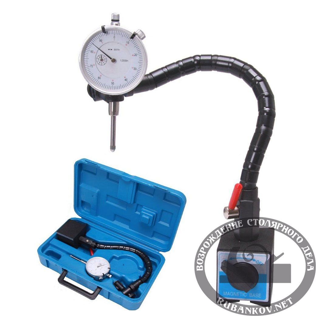 Индикатор ИЧП стрелочный, на магните, с гибкой стойкой, 0-25мм, iGaging