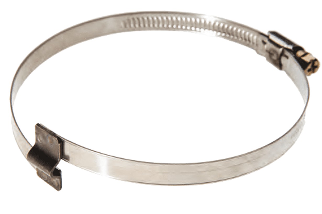 Хомут червячный со скобой̆ под армирующую спираль D=87-112 мм Хомут червячный со скобой̆ под армирующую спираль D=87-112 мм