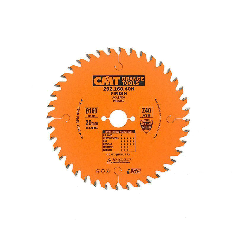 Диск пильный 160x20x2,6/1,6 10° 15° ATB Z=40 CMT 292.160.40H