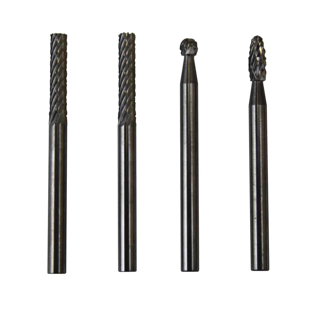 Набор шарошек по металлу - 4 штуки | Euroboor RBS.104 - Ø хвостовика 3 мм