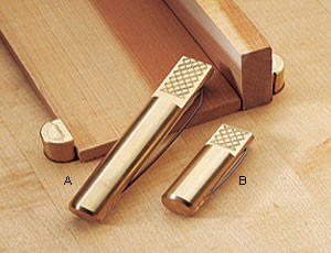 Упор верстачный, Veritas Bench Dog, круглый, латунный, 110мм, 2 штуки