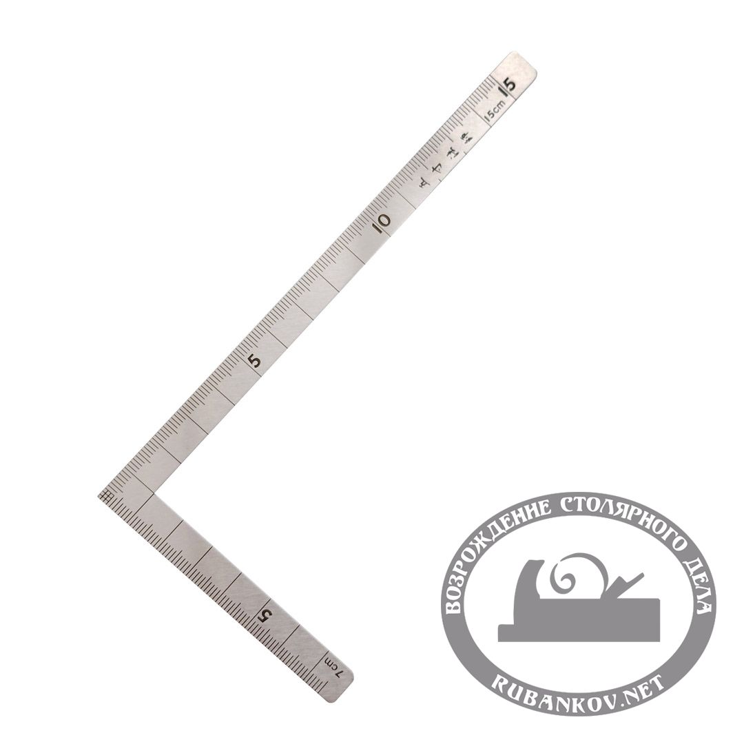 Угольник плоский  Shinwa, 150*75мм