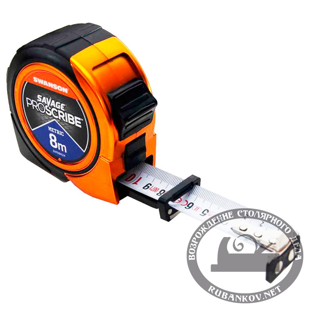 Рулетка с метрической разметкой Swanson Savage ProScribe 8m