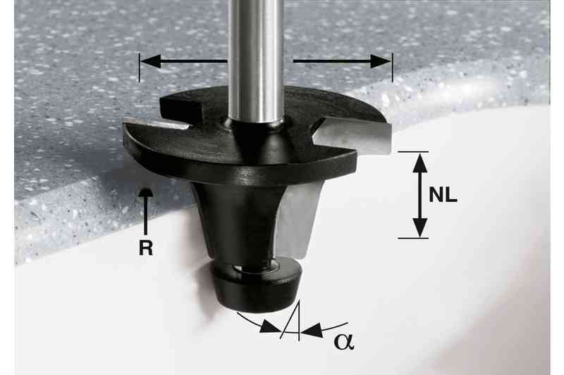 Фреза для установки моек HW R6.35/25/6 ss S12