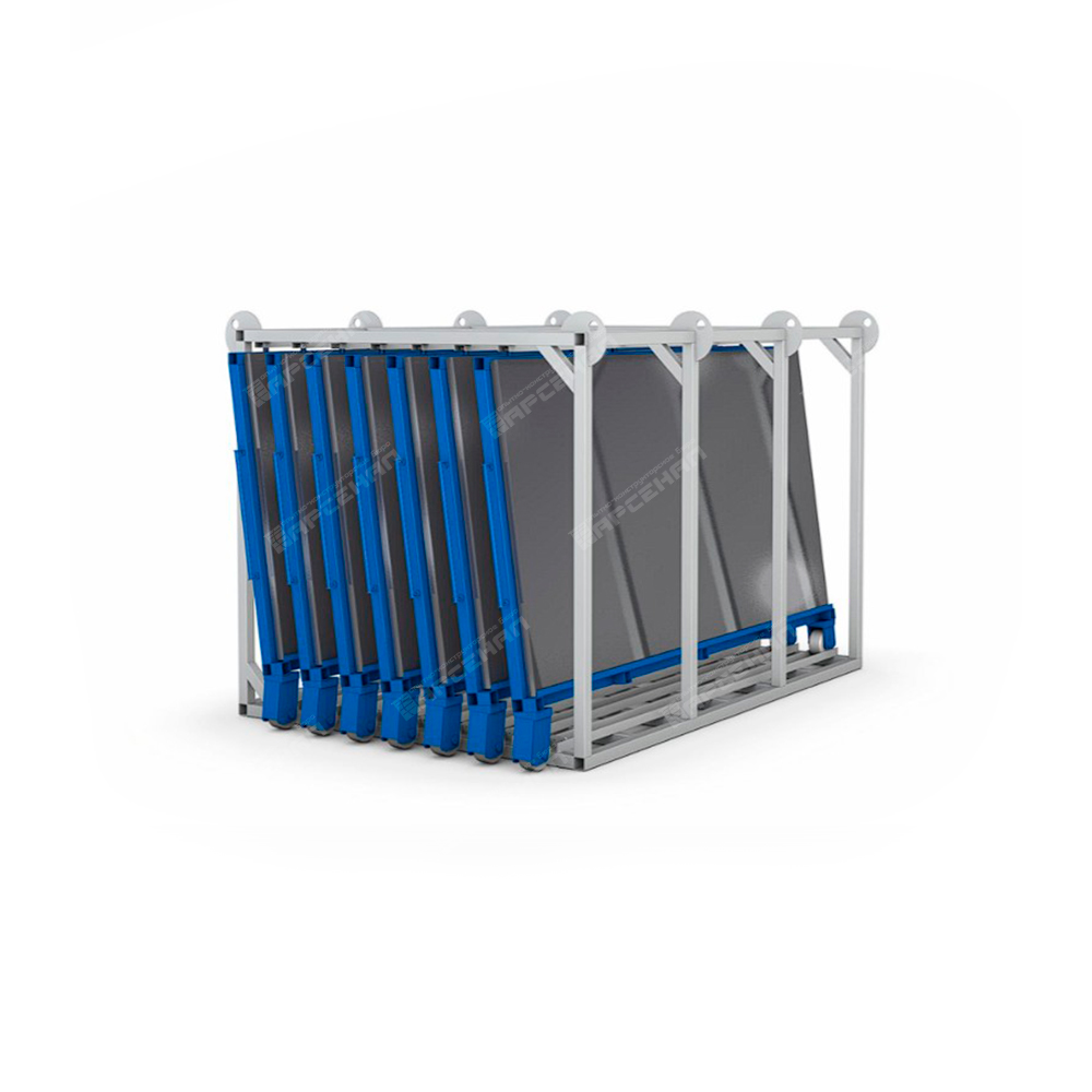 Стеллаж для вертикального хранения листового металла  7 платформ