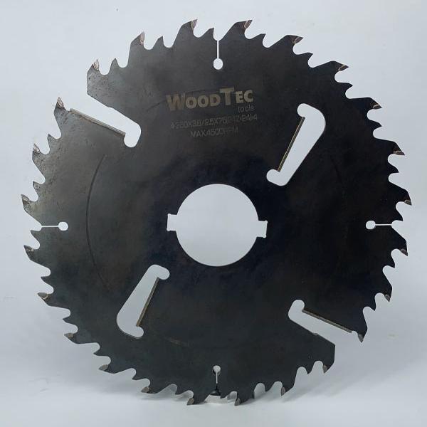 Пила дисковая Ø350 х 75 х 3,8/2,5 Z = (24 + 24) + 4 WoodTec