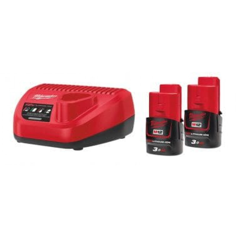 Комплект аккумулятор и зарядное устройство Milwaukee M12 NRG-302 Комплект аккумулятор и зарядное устройство Milwaukee M12 NRG-302