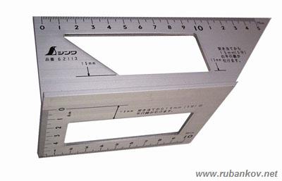 Шаблон угловой Shinwa, 169*63*73мм
