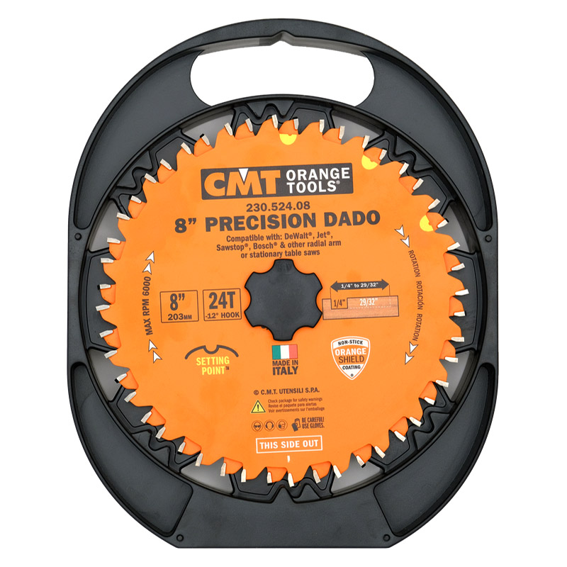 Диск пильный 200x15,87x6,35-22,23/2,5 -5° FTG+ATB Z=24 CMT 230.524.08