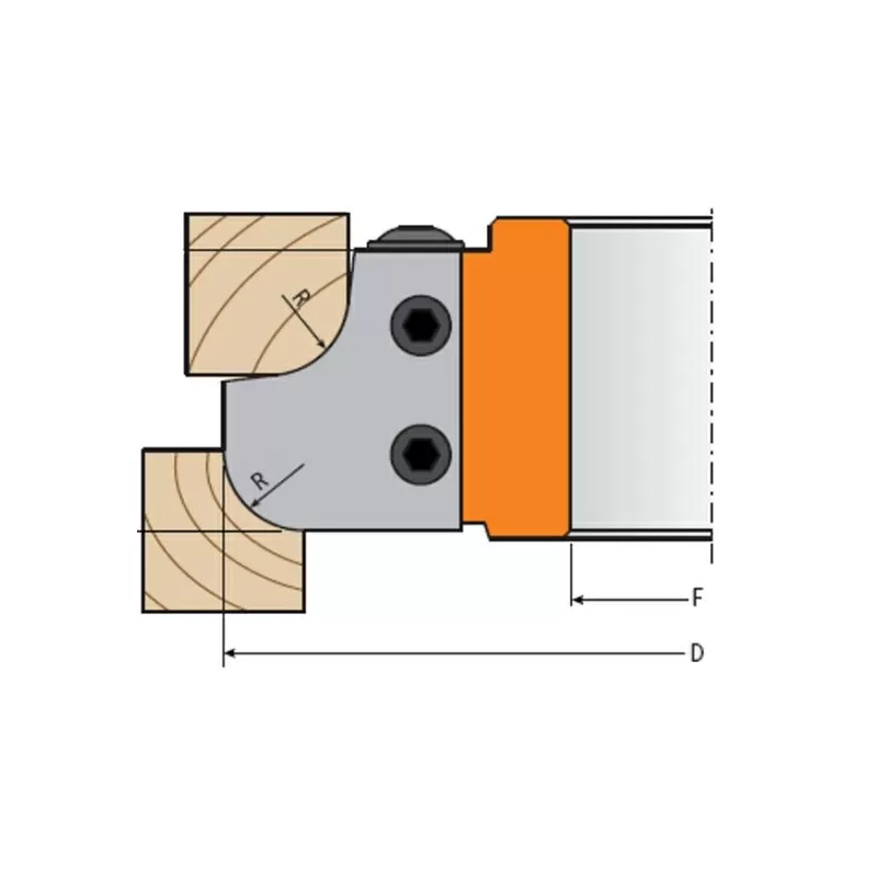 Комплект 2 ножей HM 40x30x2 R=15 для 694.007 CMT 695.007.15 Комплект 2 ножей HM 40x30x2 R=15 для 694.007 CMT 695.007.15