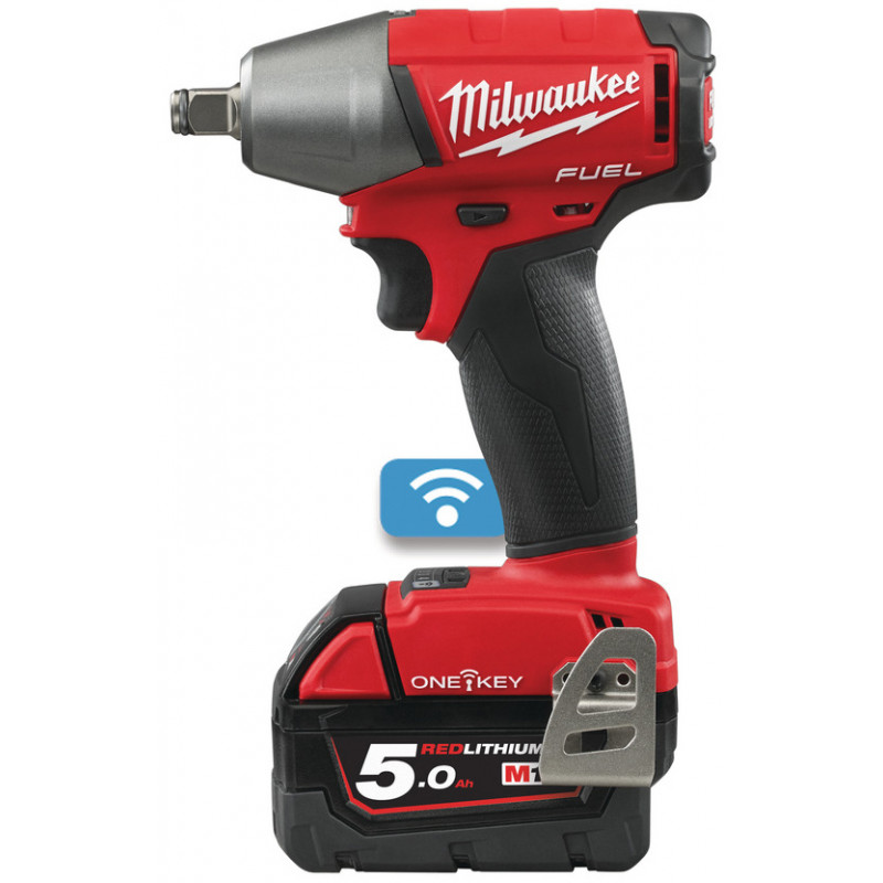 Ударный гайковерт Milwaukee 1/2 M18 FUEL ONEIWF12-502X ONE-KEY с фрикционным кольцом Ударный гайковерт Milwaukee 1/2 M18 FUEL ONEIWF12-502X ONE-KEY с фрикционным кольцом