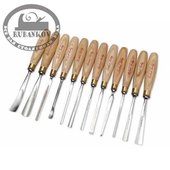 Набор резчицких стамесок Robert Sorby, 612A, 12 штук