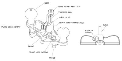 Рубанок-грунтубель Lie-Nielsen N271, малый, открытый корпус