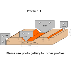 Комплект 2 ножей HM 30x25x2 (профиль A4) CMT 615.A4