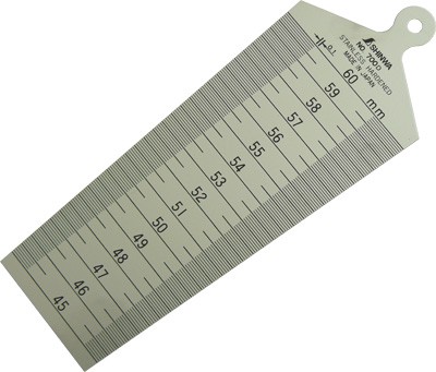 Линейка конусная, Shinwa, для определения диаметров отверстий от 45 до 60мм