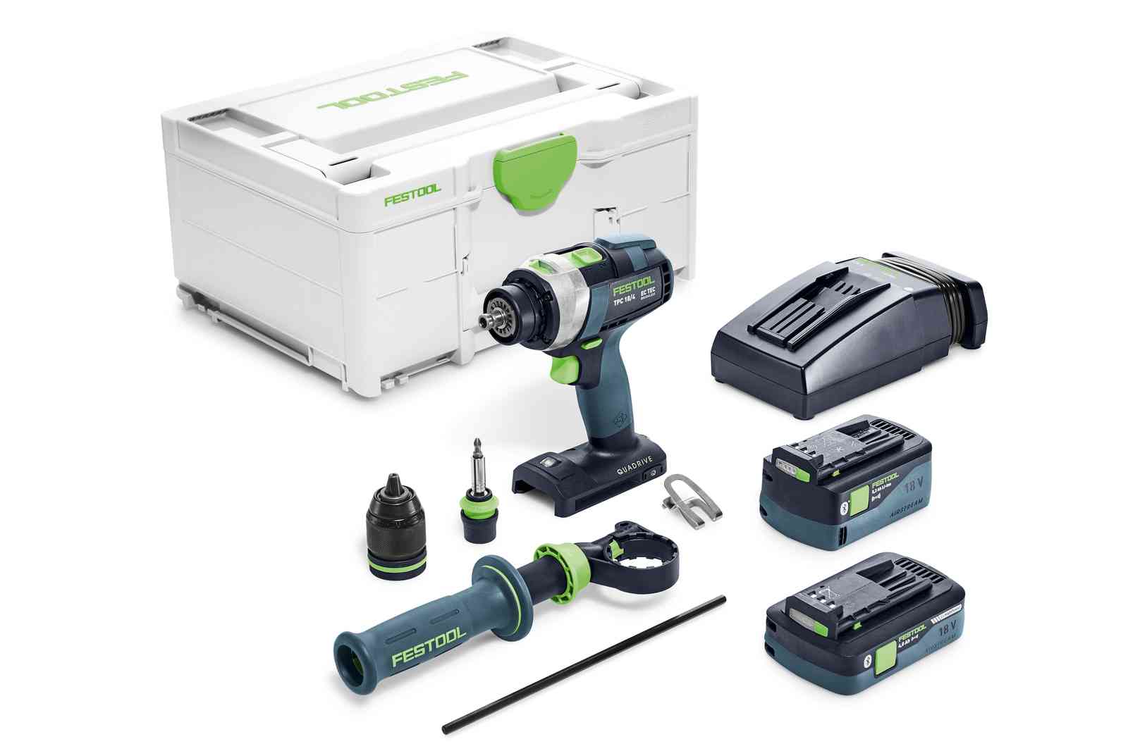 Аккумуляторная ударная дрель-шуруповёрт FESTOOL QUADRIVE TPC 18/4 5,2/4,0 I-Set Аккумуляторная ударная дрель-шуруповёрт FESTOOL QUADRIVE TPC 18/4 5,2/4,0 I-Set