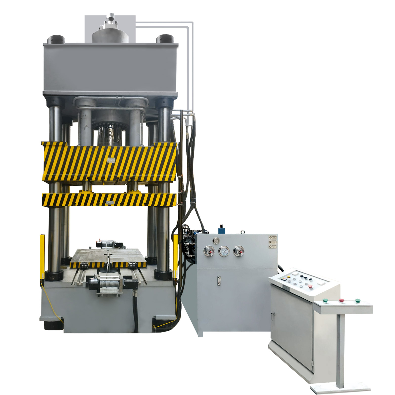 Четырехколонный гидравлический вытяжной и листоштамповочный пресс двойного действия ДА1442С