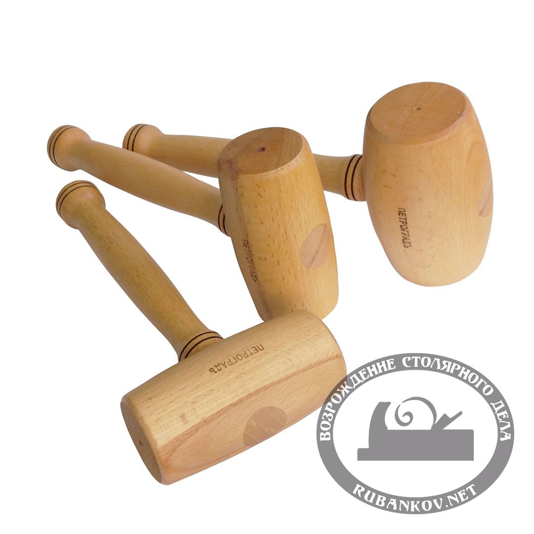 Киянка ПЕТРОГРАДЪ, 'бочка', размер бойка - D60мм, 300г