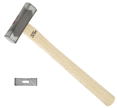 Молоток японский, 4-гранный, твёрдосплавный боёк, двусторонний, 375г/330мм
