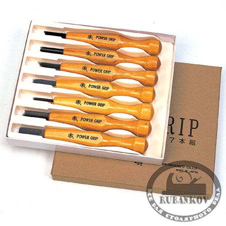 Набор японских резцов Chokokuto Power Grip, 7штук