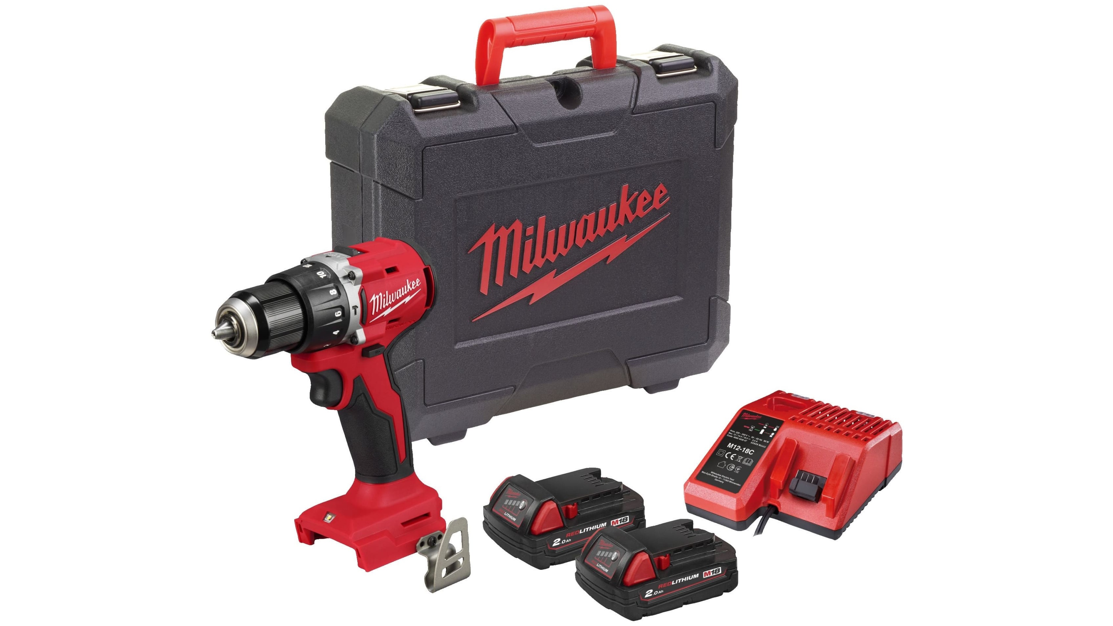 Аккумуляторная ударная дрель-шуруповерт Milwaukee M18 BLPDRC-202C Аккумуляторная ударная дрель-шуруповерт Milwaukee M18 BLPDRC-202C