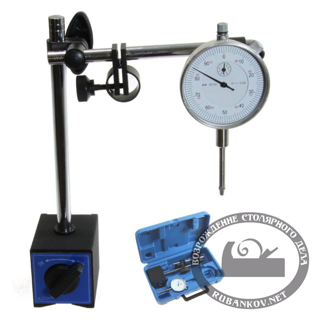 Индикатор ИЧП стрелочный, на магните. с регул.стойкой, 0-25мм, iGaging